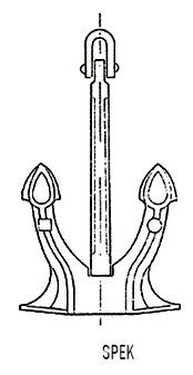 stockless anchor speck