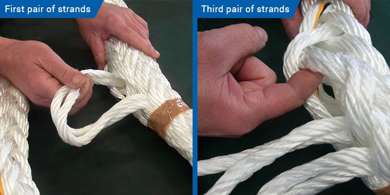 Unbraid 24-strand rope visual instructions