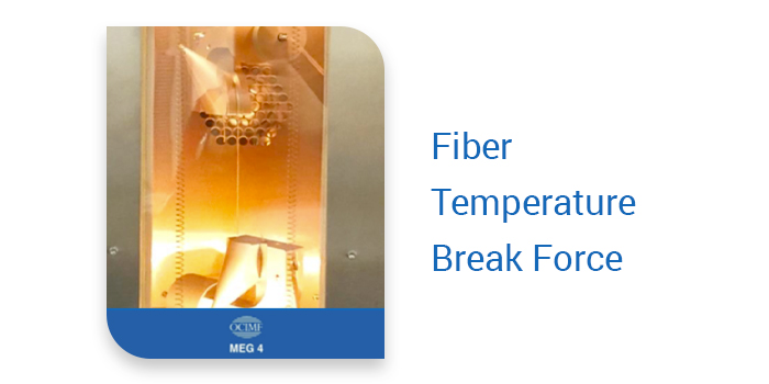 Fiber temperature break force testing