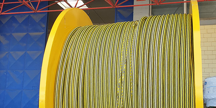 Rope neatly placed on infrastructure