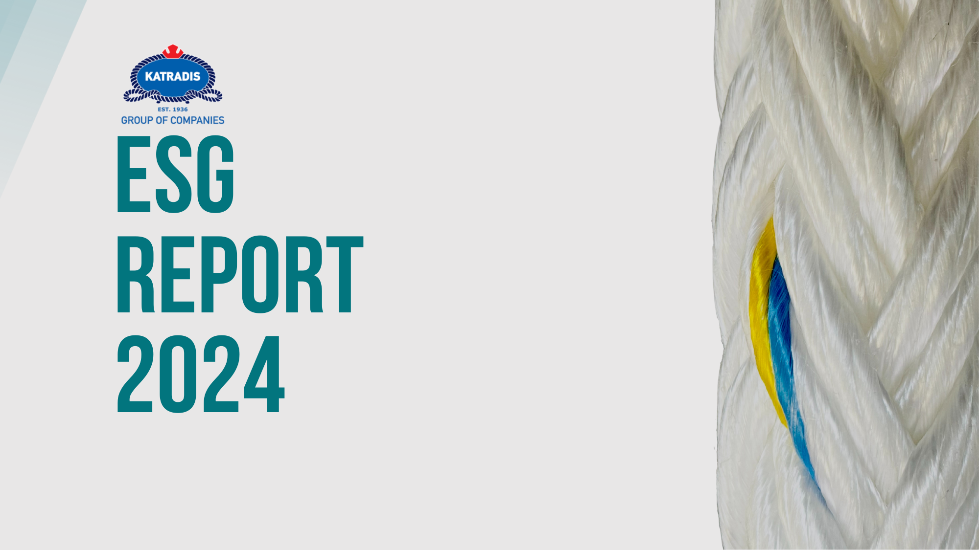 KATRADIS ESG Report 2024 cover highlighting the company’s commitment to environmental, social and governance responsibility