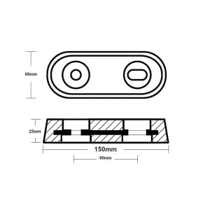 CAVO-BAR-ANODE-VETUS-TYPE,-150X60X25MM,-ZINC